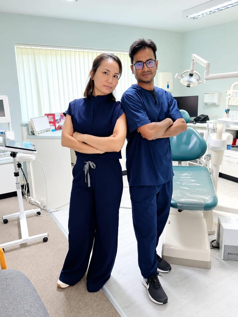 Two of the Liphook Smile Studio clinicians in the treatment room