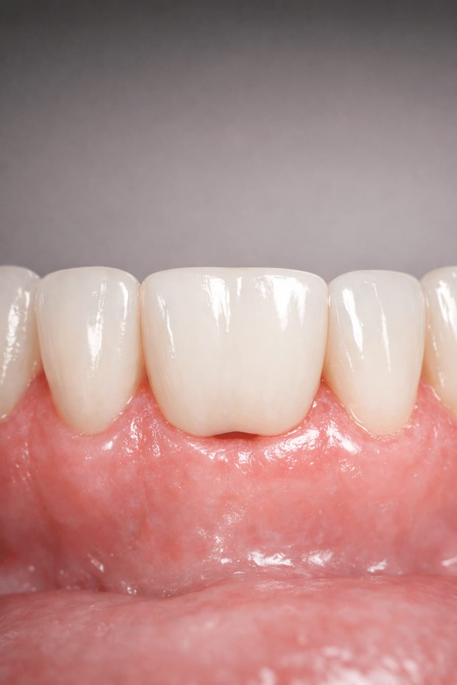 A dentist discussing a dental bridge with a patient